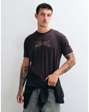Dime Fingerprint Logo Regular Fit T-shirt - Blue
