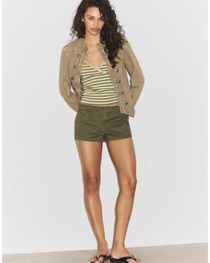 Stradivarius – mini-shorts - Grün
