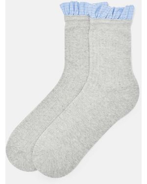 Pull&Bear Chaussettes en popeline à volants es - Blanc
