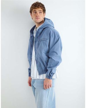 Balmohk Chaqueta Azul Clásico Con Capucha