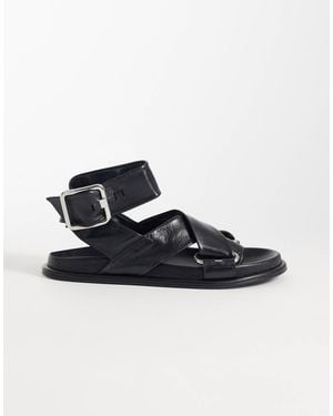 ASOS – forrest – hochwertige ledersandalen - Blau