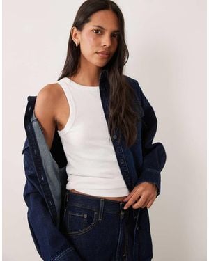 ASOS Denim Oversized Traditional Shirt - Black