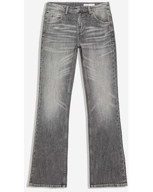 Bershka Low-rise Slim Fit Boot-cut Jeans - Grey
