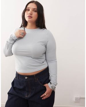 Collusion Plus Long Sleeve Baby Tee - Gray
