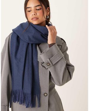 Mango Bufanda Oscuro Clásica De - Azul