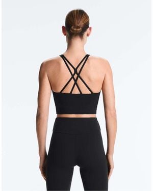 Oysho Comfortlux Strap Tank Top With Cups - Black