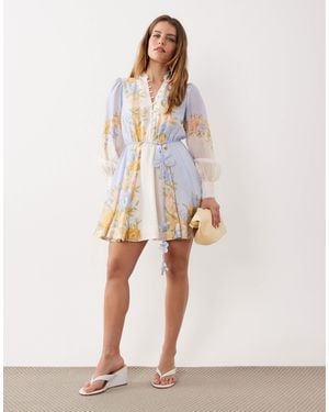 Forever New – kurzes skater-hemdkleid - Weiß