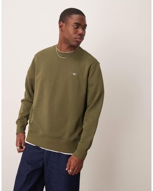 GANT Small Logo Half Zip Sweatshirt - Green