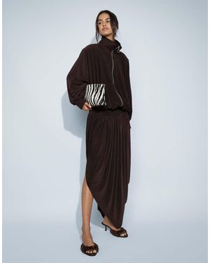 ASOS Volume Drape Co-Ord Maxi Rok - Zwart