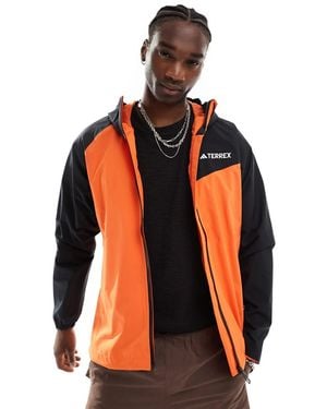 adidas Originals Adidas Terrex Outdoors Waterproof Jacket in Blue for Men Lyst UK
