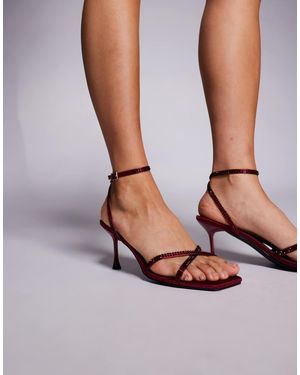 SIMMI Simmi London Eleonoora Kitten Heel Sandals - Brown