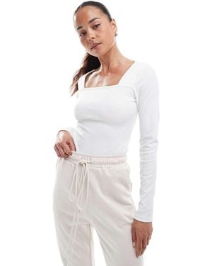 agon® Square Neck Top - White