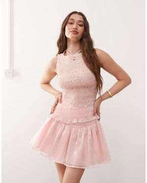 Amy Lynn Sonya Shirred Top Co-ord - Pink
