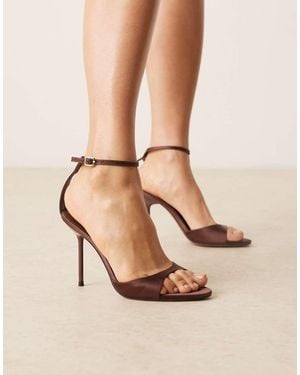 ASOS Nano Barely There High Heel Sandals - Natural