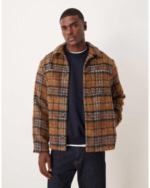 ASOS Wool Look Shacket - Brown
