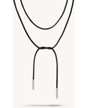 Thomas Sabo Collana Argentata E Nera - Neutro