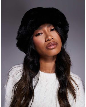 ASOS Faux Fur Bucket Hat - Black