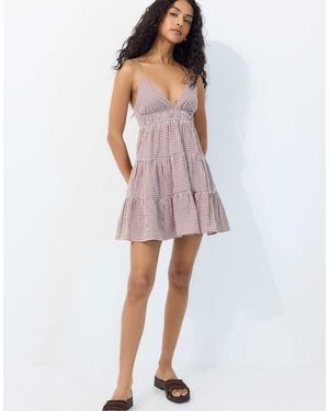 Stradivarius – kurzes kleid - Grau