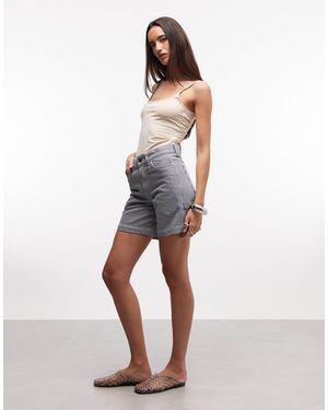 Dickies 7 Inch Hickory Striped Carpenter Shorts - White