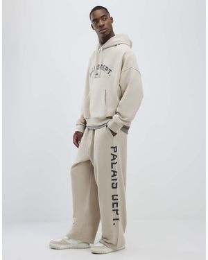 River Island 'Palais' Graphic Wide Leg Jogger - White