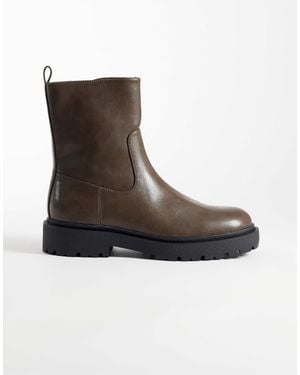 ASOS Stiefel mit reißverschluss und profilsohle - Braun