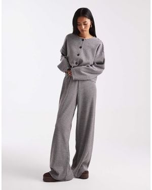 Miss Selfridge Striped Pants - Part Of A Set - Gray