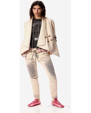 Desigual – masha popova – asymmetrische jacke - Natur