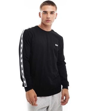 DKNY Long Sleeved Flames Lounge Top - Black