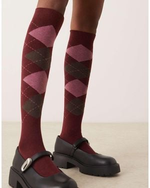 ASOS – kniehohe socken - Lila
