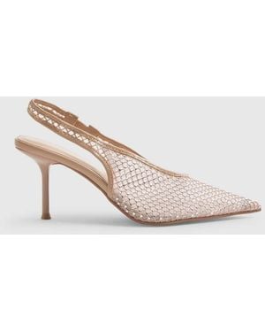River Island Embellished Slingback Court Heels - White