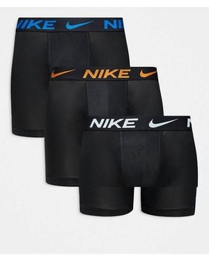 Nike Essential Microfibre 3 Pack Of Boxer Briefs - Black