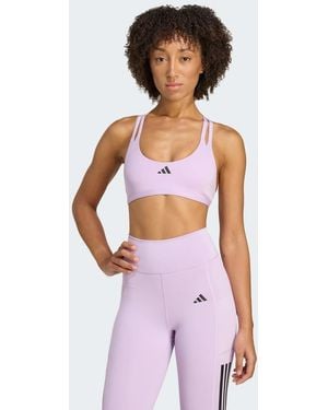 adidas Originals Adidas Training Aeroimpact Luxe Training Light-Support Bra - Purple
