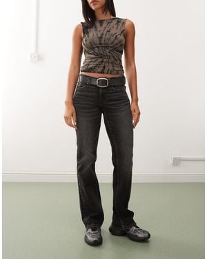 Weekday Tension Slim Fit Bootcut Jeans - Black