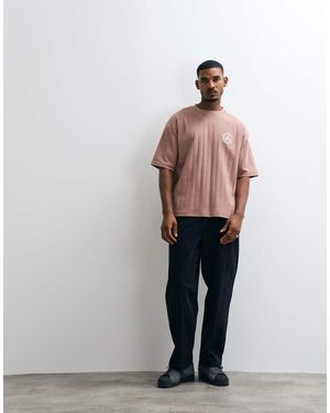 ASOS Heavyweight Oversized Tshirt With Chest Graphic - Brown