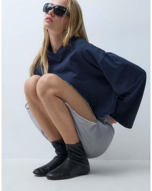 ASOS Arden Botines De Piel Auténtica Suave En Negro - Azul