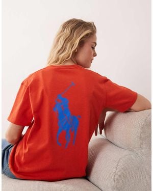 Polo Ralph Lauren Large Icon Logo Back Print Heavyweight T-shirt - Red