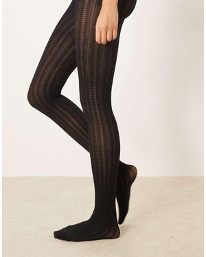 ASOS Panty Met Hartjes En Stippen-Strepen - Zwart