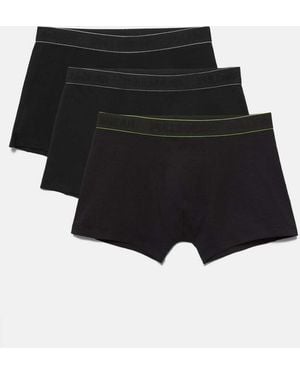 Pull&Bear Pack Of 3 Boxers - Black