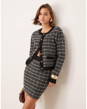 Vila Knitted Mini Skirt Co-ord - Grey