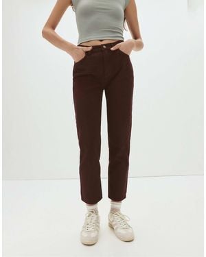 Pull&Bear – mom-fit-jeans - Braun