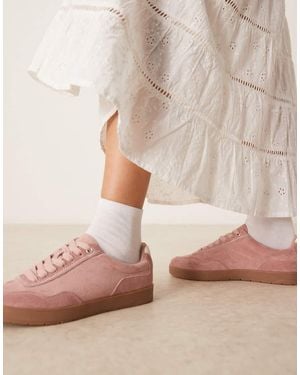 ASOS Deuce Lace-up Trainers - Natural