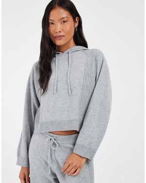 Only Petite Knit Hoodie - Grey