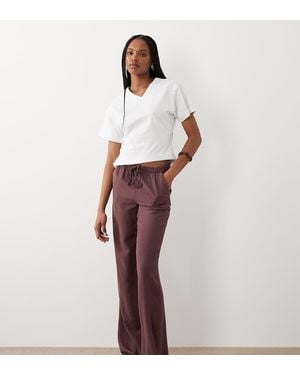 JDY Tall Linen Mix Trousers - White