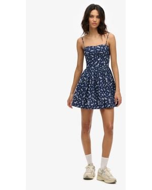 Superdry Corset Cami Mini Dress - Blue