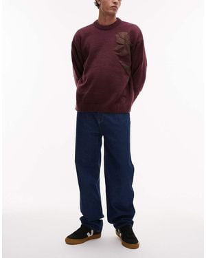 Lacoste Jeans Lavaggio Scuro Con Cuciture Marroni - Viola