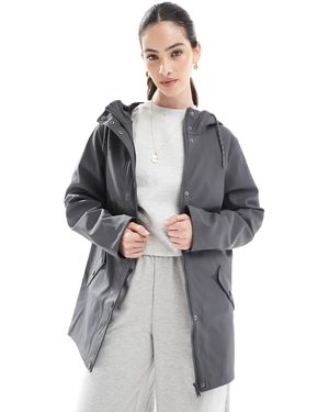Vero Moda Hooded Rain Jacket - Grey