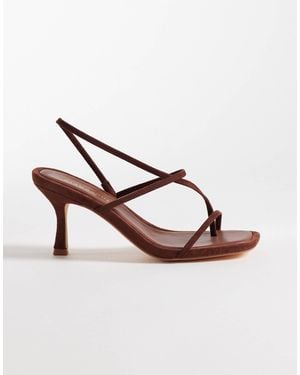 Glamorous Barely There Heeled Sandals - Brown