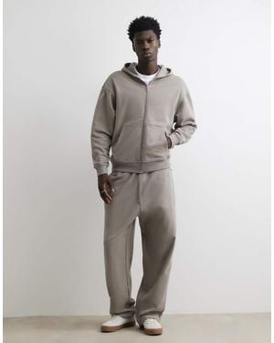 River Island Wide Leg Washed Joggers - Grey