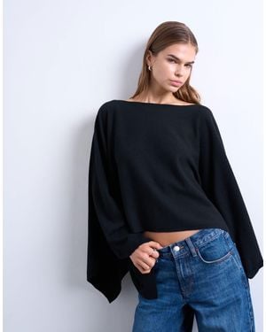 TOPSHOP Knitted Poncho - Blue