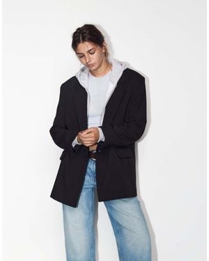 Pull&Bear Double-breasted Blazer - Blue